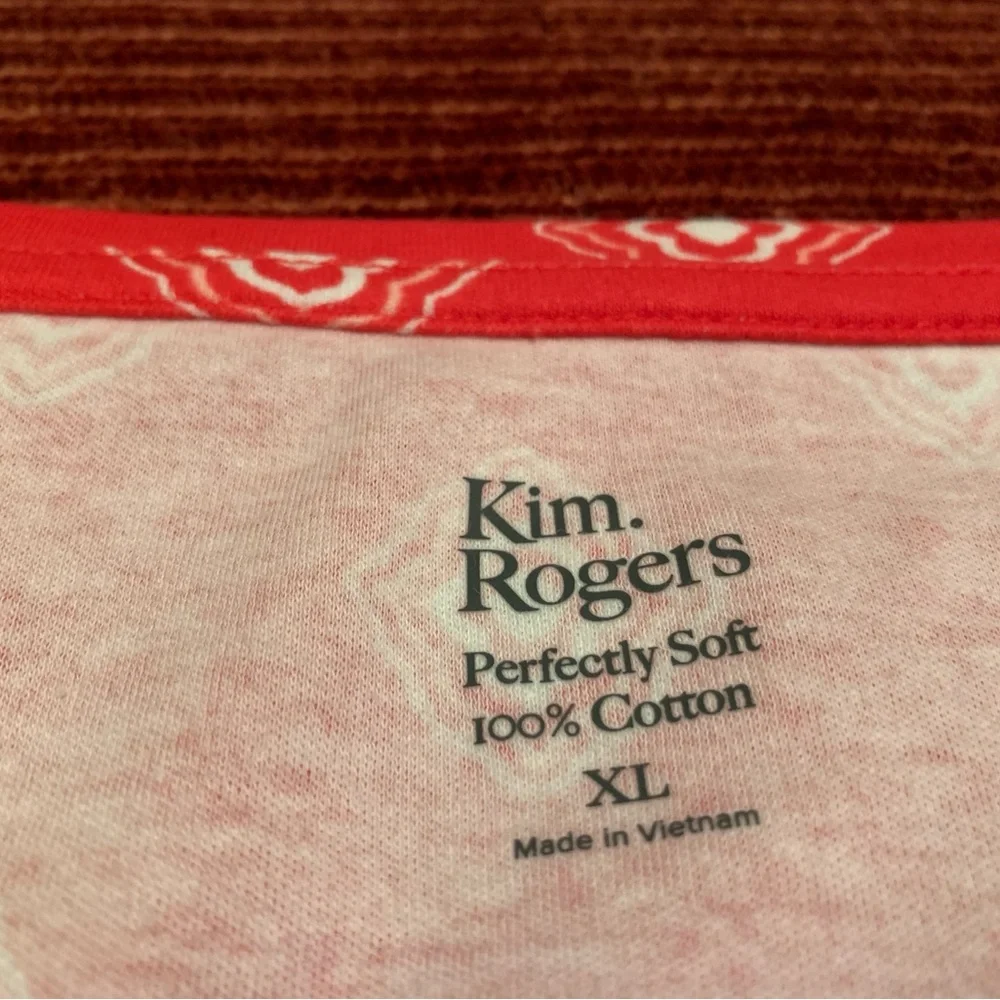 Orange Coral, 3/4-Sleeve, Long-Tail Top -- Belk - Picture 6 of 10